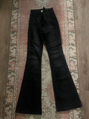 We The Free Black High-Rise Flare Jeans